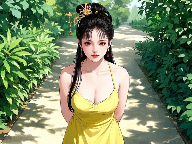 dreamina-2025-11-05-2854-生成一副线条清晰写实的照片：正面从头到脚全身像：美女薛宝钗，黑发束成一柳垂到肩下...