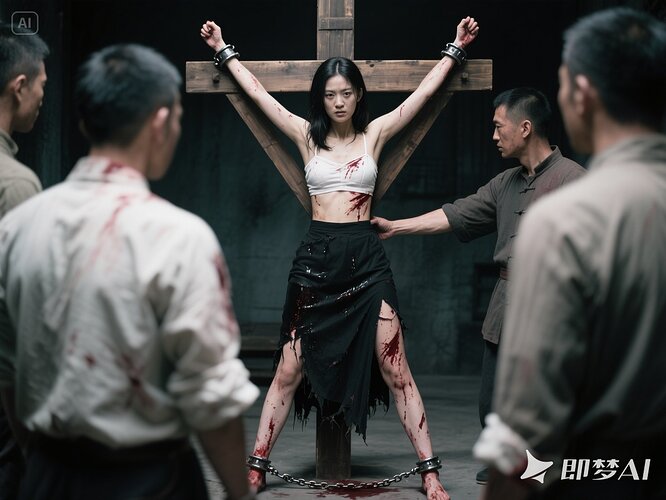 刑架-脱裙子