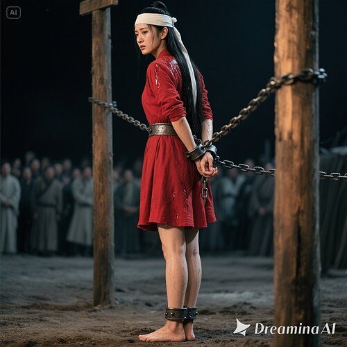 dreamina-2025-07-31-3147-生成一幅写实摄影图片(古装电视剧效果）：侧面像：窦娥，女主角，30岁， 但是身材...