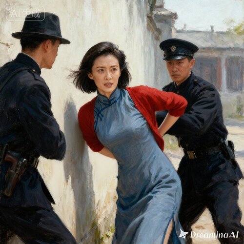 dreamina-2025-11-04-8130-Change the pose of the woman to her both...