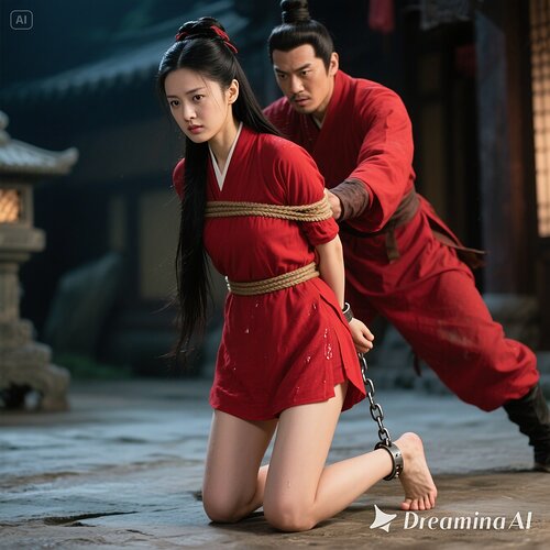 dreamina-2025-07-31-5120-生成一幅写实摄影图片(古装电视剧效果）：侧面像：窦娥，女主角，30岁， 但是身材...