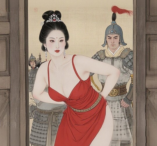 dreamina-2025-11-05-1417-change the pose of the woman to her both...