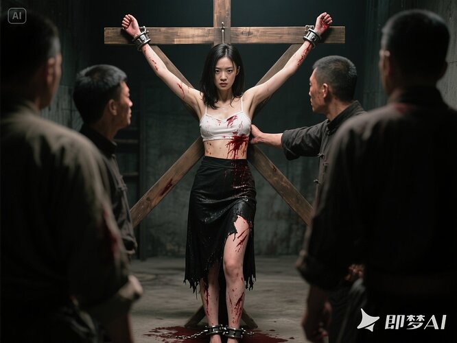 刑架-剥掉上衣 (2)