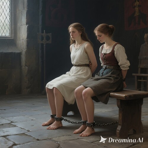 jimeng-2025-06-09-463-The finished works show_ in the inquisition hall, Joan, the beautiful legendar...