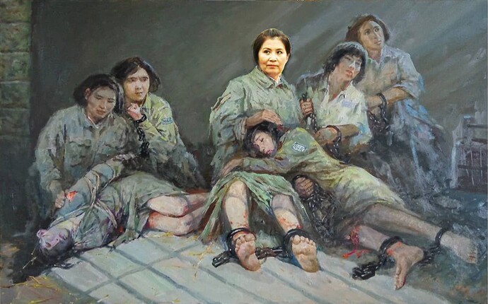 被俘的妇女独立团女战士