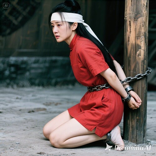 dreamina-2025-07-31-3652-生成一幅写实摄影图片(古装电视剧效果）：侧面像：窦娥，女主角，30岁， 但是身材...