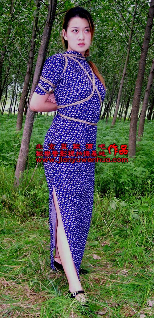 丹丹兰花旗袍004